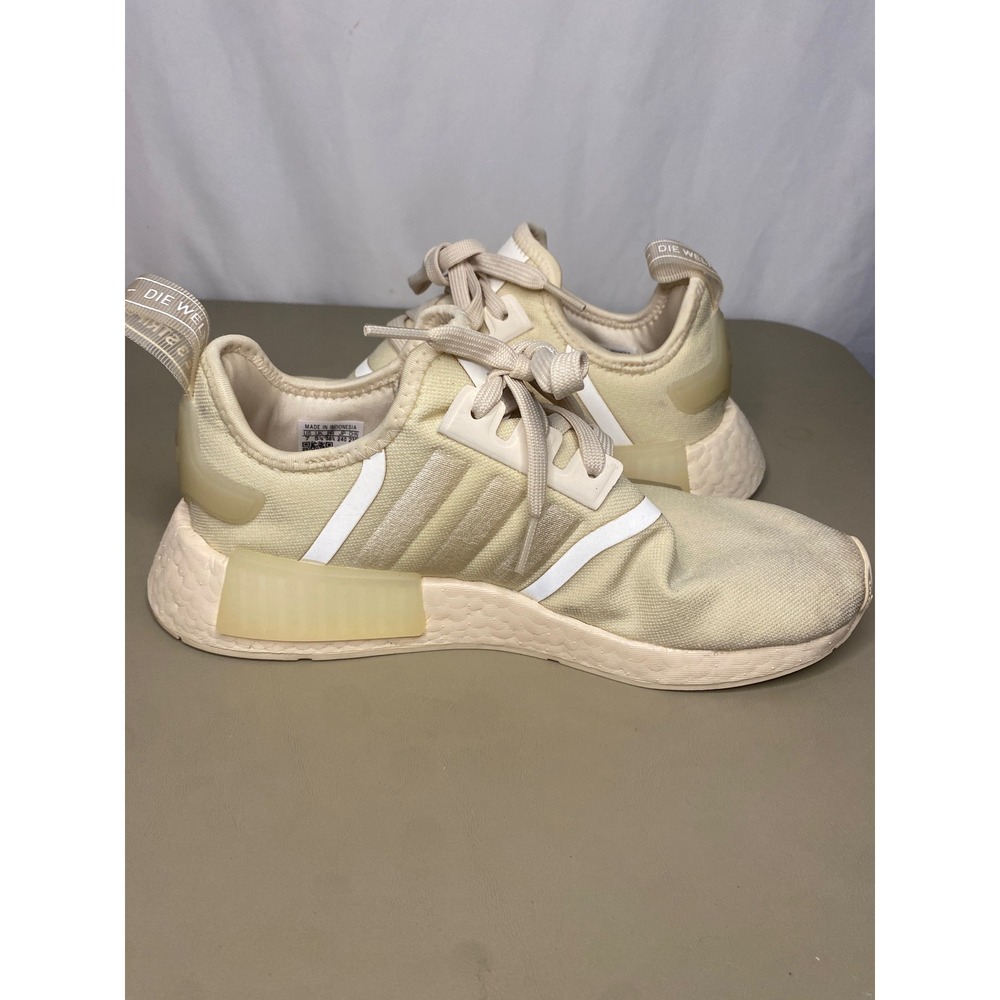Adidas NMD_R1 V2 Women 7 Wonder White Sand Cream Sneakers Running Shoes - Picture 8 of 13